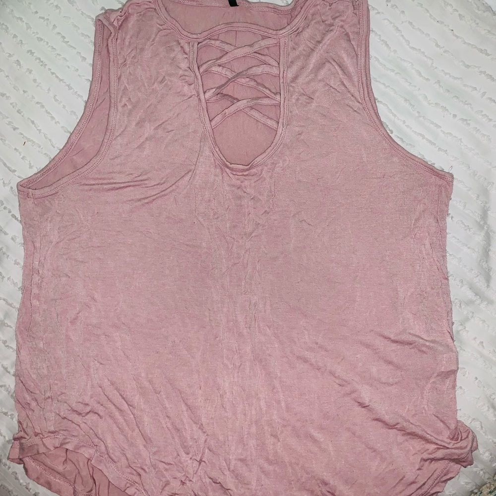 Rue21 Pink Caged Front Tank